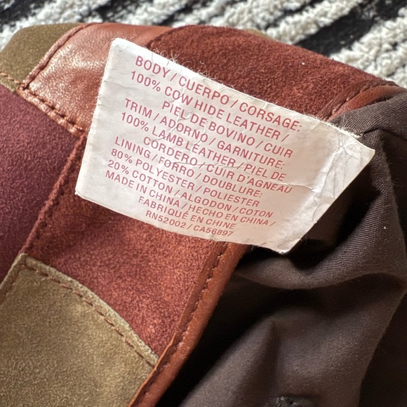 Vintage Lucky Brand Patchwork Shoulder Bag - Brown and Green - Picture 8 of 8